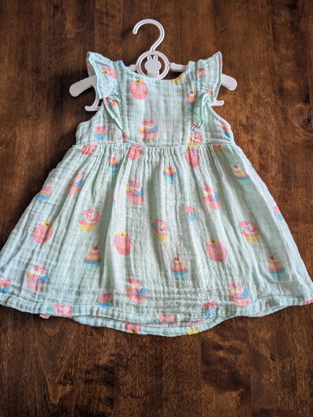 Angel Dear Mint Cupcake Print Dress/ 12-18 Months